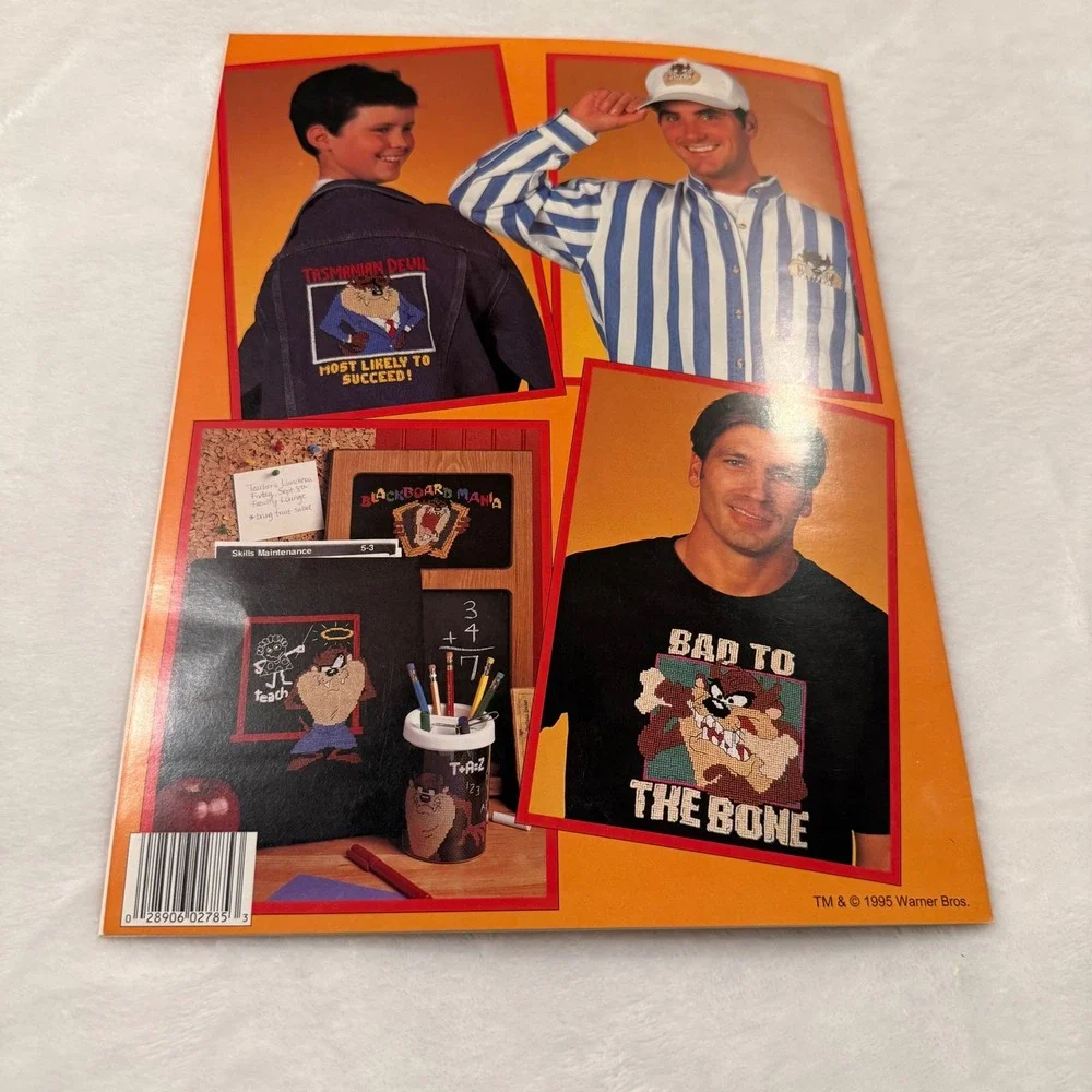 Tazmania Devil‎ Cross Stitch Leaflet Pattern Book 1995 Looney Tunes Crafting